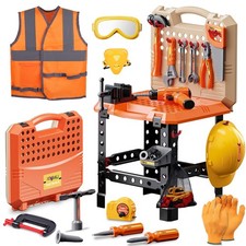 Kids Tool Bench Set,95PCS Toddler Tool Workbench with Electronic Drill 13 Too...