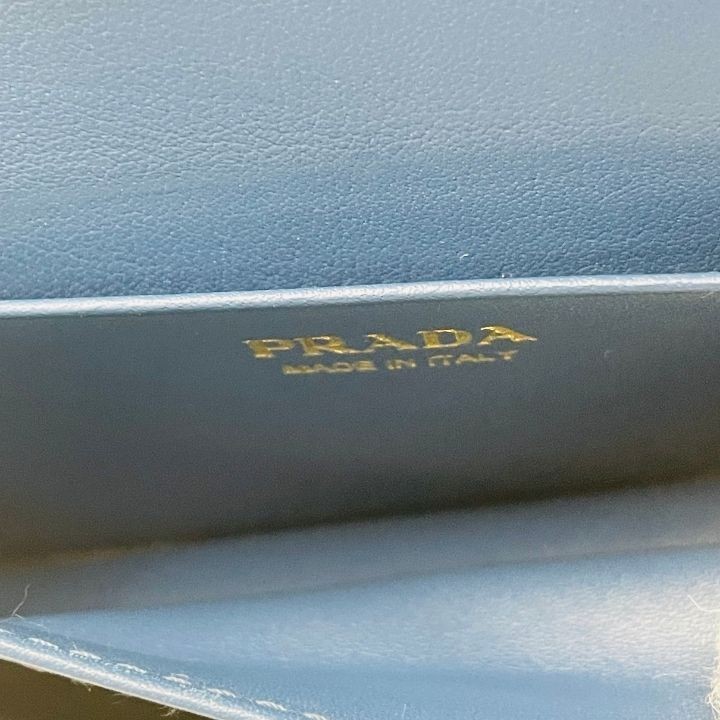 Prada Vitello Move Card Holder Cobalt Blue Leather Business Card Case thumbnail 7