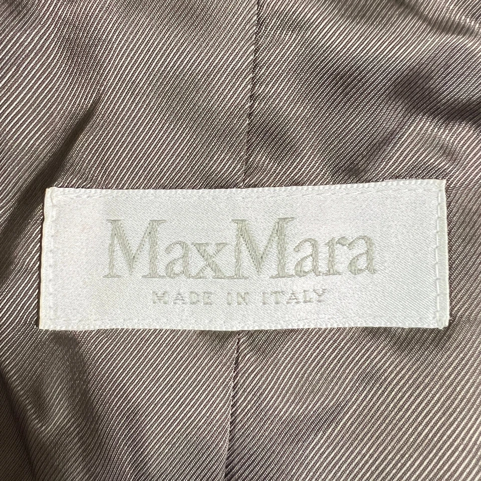 Chaqueta Blazer Max Mara Mujer Marrón Estampado Cocodrilo Talla 8 Silenciosa Lujo Italiana Foto 3 de 4