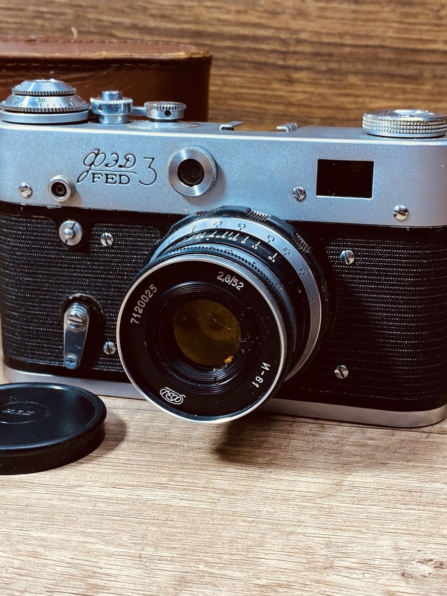 FED-3、induster-61 Film Camera 35 mm Fed 3 Soviet Vintage USSR Tested Industar