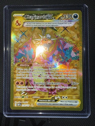 New ListingPokémon TCG Charizard EX 2023 Obsidian Flames Holo Hyper Rare Card 228/197