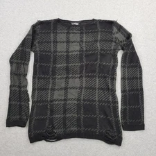 Killstar Sweater Mens Small Unisex We Are The Weirdos Plaid Distressed Pullover