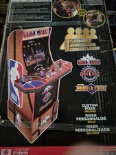 Arcade1up NBA Jam NIB w/ Lighted Control Deck, Matching Riser, Stool & Marquee image