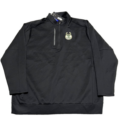 Milwaukee Bucks Antigua 1/4 Zip Pullover Black Men s 3XL NBA Jacket NWT