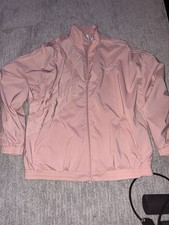 adidas Originals Pink Windbreaker Jacket Lightweight Full Zip Size L