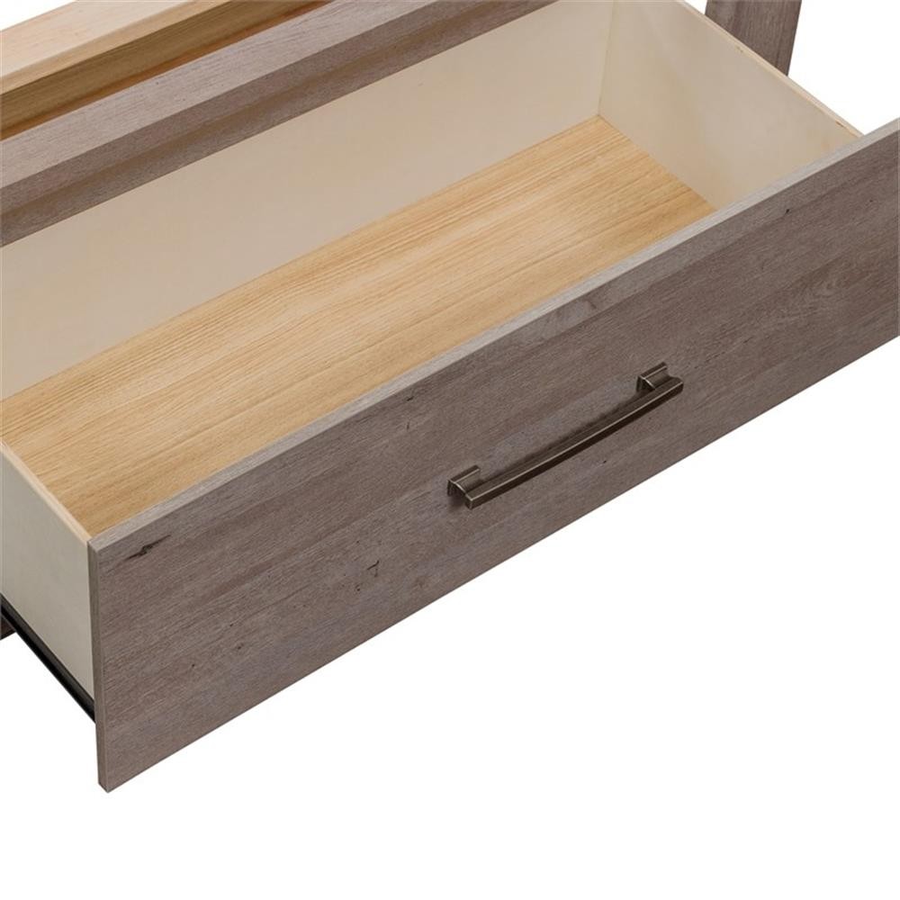 Liberty Furniture Horizons Contemporary Wood Twin Storage Bed in Graystone