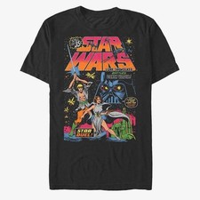 Vintage Star Wars Luke Skywalker Darth Vader Comic Cover T shirt