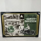 Vintage Harley Davidson Motorcycles"Swing into the Saddle"  tin sign 1994 Rare