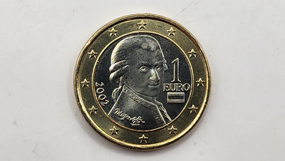 #ad AU 2002 Austria 1 Euro Coin 1st Map KM#3088 $7.95