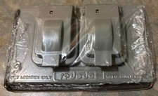 Red Dot CCD 1-Gang Duplex Outlet Cover WR100-C Wall Cover Horizontal Silver