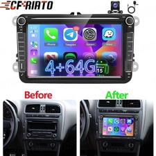 4+64GB Für VW Polo 6R 6C V 2009-2017 Android15 Carplay Autoradio GPS Navi Kamera