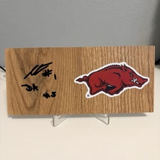 Meleek Thomas & Darius Acuff Dual Auto Arkansas Razorbacks Basketball Floorboard