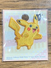 Pocket Monsters Official Seal/ Iron On Patch Pikachu Pokemon JAPAN LIMITED