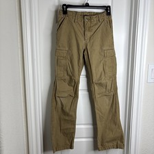 Gap Kids Khaki Cargo Pants Boys Size 14 Adjustable Waist 27 Inch Inseam