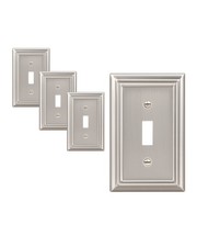DEWENWILS 4-Pack Metal Wall Plate, Single Toggle Switch Cover, Corrosion Resista