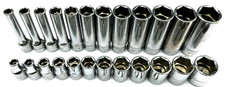 Snap On Tools Usa 24pc 14 Dr. Metric 6pt Shallow Deep Socket Set 124sttmm New