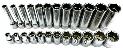 #ad SNAP ON TOOLS USA 24Pc 1 4 Dr. Metric 6pt Shallow Deep Socket Set 124STTMM NEW $389.95