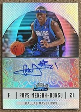 2006-07 Topps Finest Rookie Autograph Refractor #83 Pops Mensah-Bonsu Mavericks