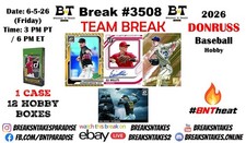KANSAS CITY ROYALS 2026 Panini Donruss Baseball Hobby CASE 12 BOX Break #3508