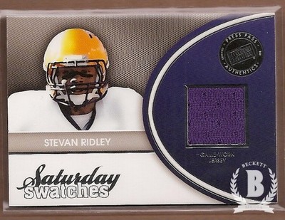 2011 Press Pass Legends Saturday Swatches Silver #SSWSR Stevan Ridley Jersey FB