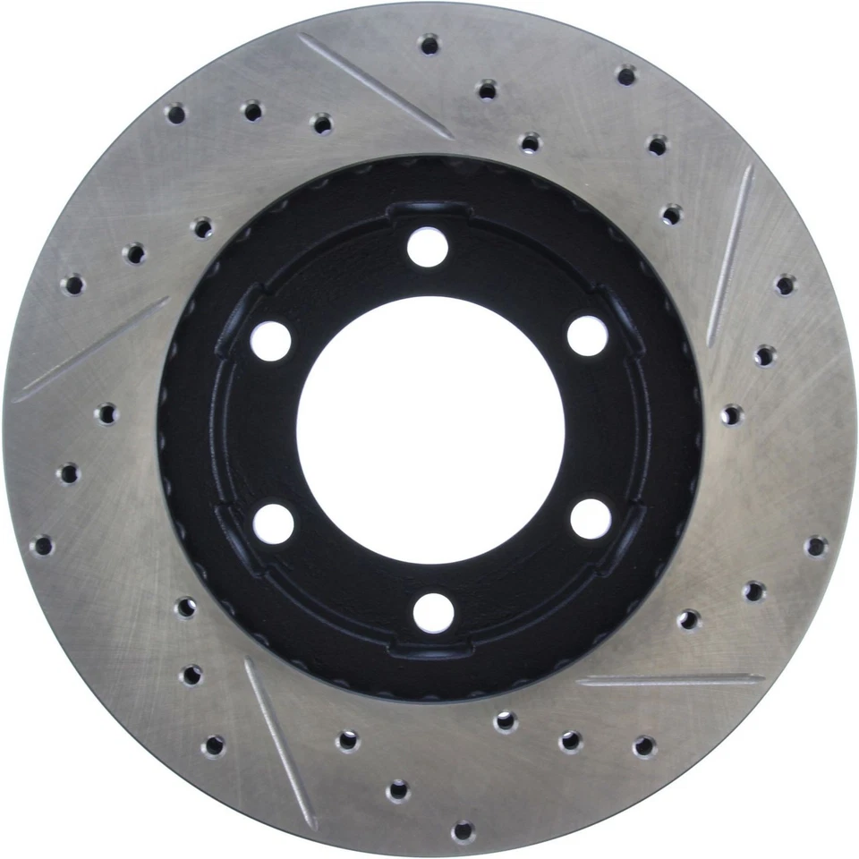 Rotor de freno de disco StopTech 127.68000R Sport perforado en cruz y ranurado Foto 2 de 4