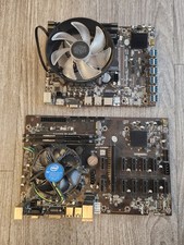 Lot Of 2 GPU Mining Motherboard Combos B250-BTC-12P And BTC-B250C unbranded