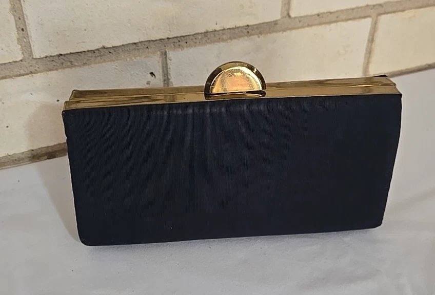 Винтажный Morris Moskowitz коробка застежки вечерняя сумка ~ Lux тафта, MCM, золото оборудование - Изображение 3 из 4