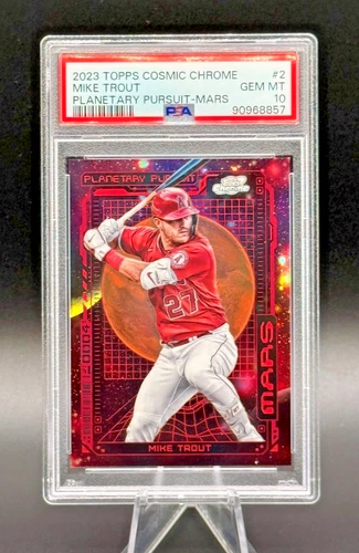 2023 Topps Cosmic Chrome - Planetary Pursuit MARS Mike Trout #PPMA-2 PSA 10