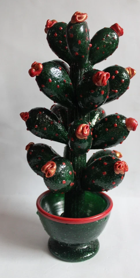 L68-NAPOLEONE MARTINUZZI-CACTUS  PIANTA GRASSA MURANO VENINI GLASS MUSEO VERDE - Immagine 2 di 4
