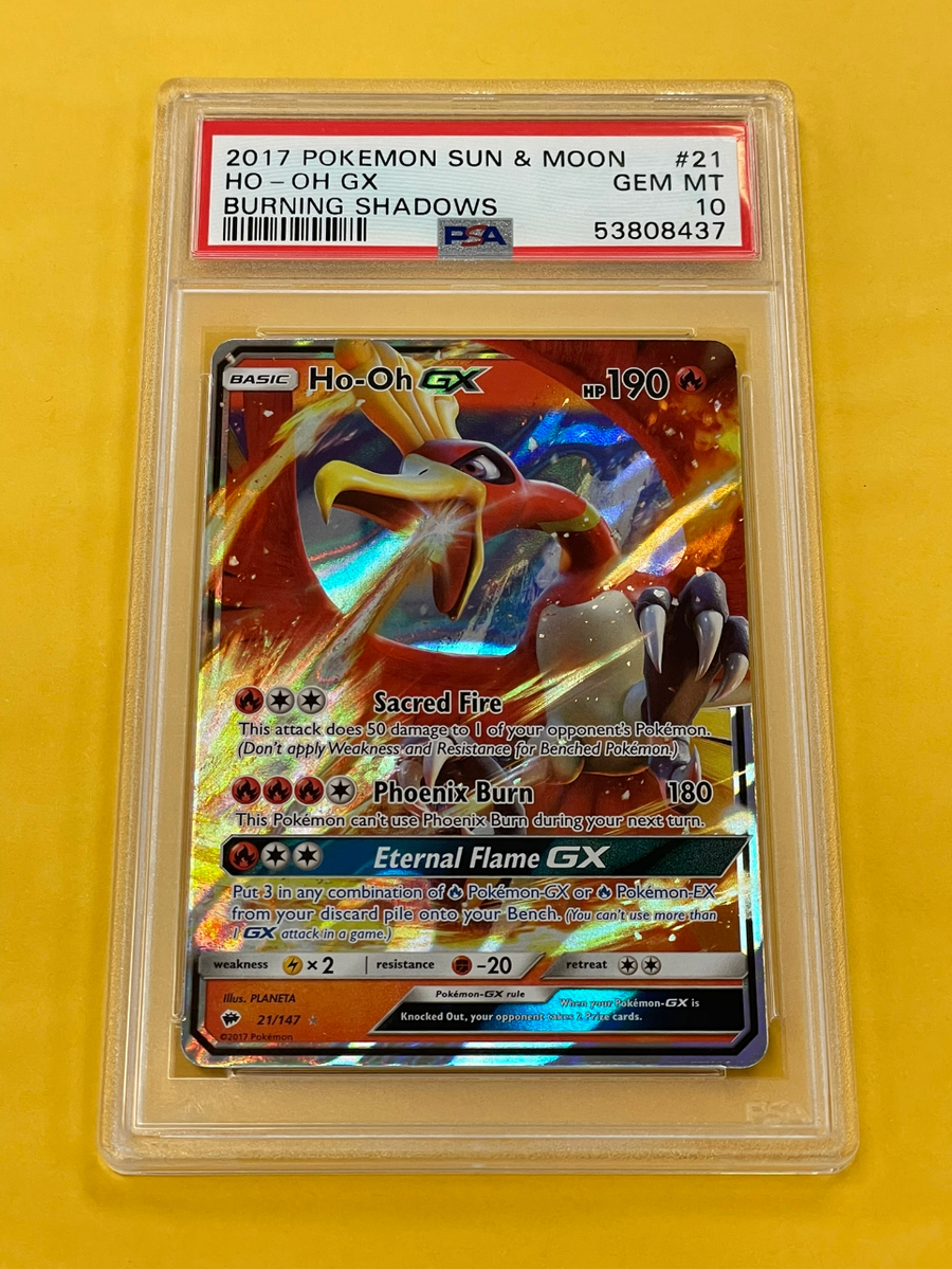 2017 Pokemon Sun Moon Burning Shadows Ho-Oh GX Full Art #21/147