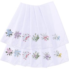 Florale Stofftaschent&uuml;cher Damen Baumwolle Vintage Bl&uuml;mchen Hochzeit