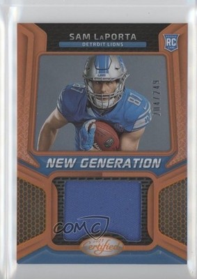 2023 Certified New Generation Jerseys Mirror Orange Sam LaPorta Rookie RC 11o2
