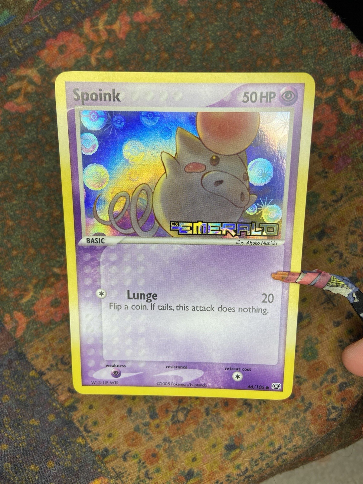 Pokemon EX Emerald Spoink Stamped Reverse Holo 66/106 NEAR MINT