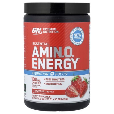 2 X  Optimum Nutrition, Essential Amin.O. Energy�, Strawberry Burst, 9.5 oz (270