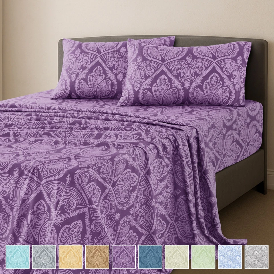 4 Piece Sheet Set Hotel Collection Luxury Ultra Soft Deep Pocket Bed Sheets Sets - Image 3 of 4