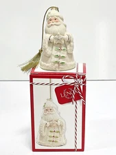 Lenox Holiday Cheer Collection Santa Porcelain Ornament w/ 24K Gold #884415 3.5”