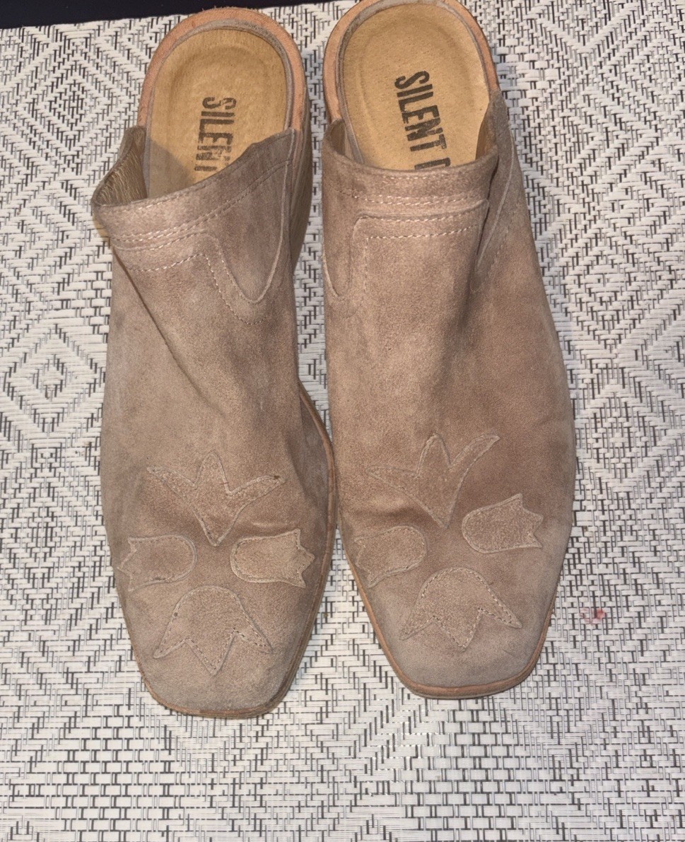 Women’s Silent D Lindsay Suede Floral Mules Size … - image 6