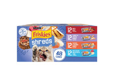 Purina Friskies Shreds Gravy Variety Pack, Wet Cat Food, 5.5 oz Cans, 48 pack