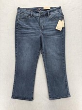 NYDJ Marilyn Straight Crop Jeans Womens 14 Blue Cool Embrace Lift Tuck Denim NWT
