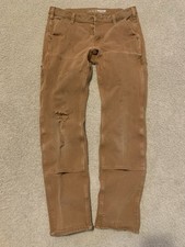 Carhartt BN4296 Women's Carpenter Relaxed Fit Double Knee Size 10 L Distressed