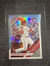 2019 Panini Donruss Optic Carolina Blue & White Prizm Harrison Bader #199