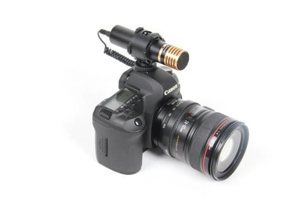 El micrófono condensador estéreo BOYA BY-VM100S, micrófono condensador retroelectret Foto 2 de 4