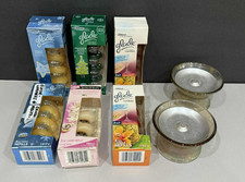 Glade Scented Oil Candles Refills Lot of 5 - Vanilla Spruce Cookie - Glass Base