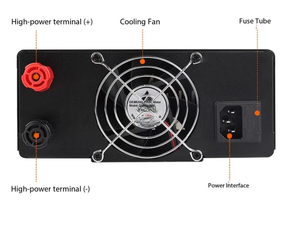 Adjustable DC Stabilized Power Supply Electrolytic Switch Ammeter 15V/30V/60V - Image 4 of 4