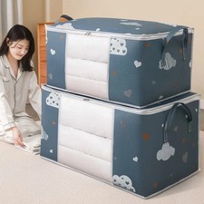 Large Capacity Clothes Storage Bag Organizer Foldable with Sturdy Zipper