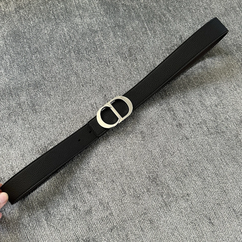 Christian Dior Belt Reversible Brown And Black Leather Size 36-38 - Image 4 of 4