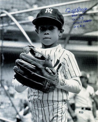 Roberto Alomar Signed "Young Roberto In Yankees Jersey ...