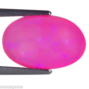 2.85 Ct Natural Ethiopian Pink Opal Gemstone Oval Cabochon Cut
