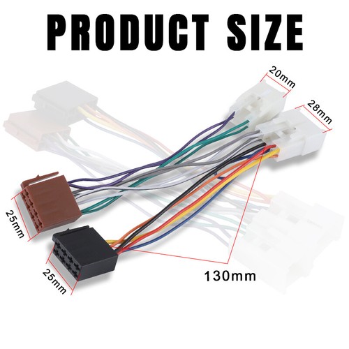 Arnés de cableado ISO Enchufe de radio estéreo Conector de cableado Adaptador para Toyota - Imagen 5 de 12