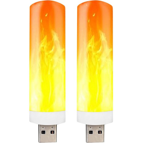 1-4X USB LED Llamas Luces Sin Llama Efecto Parpadeante Lámpara Bombillas DE - Imagen 24 de 26